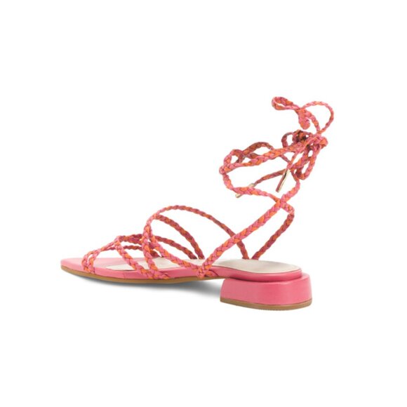ALTA Rose Made In Colombia Leather Trianna Lace Up Flat Sandals - Picture 2 of 2